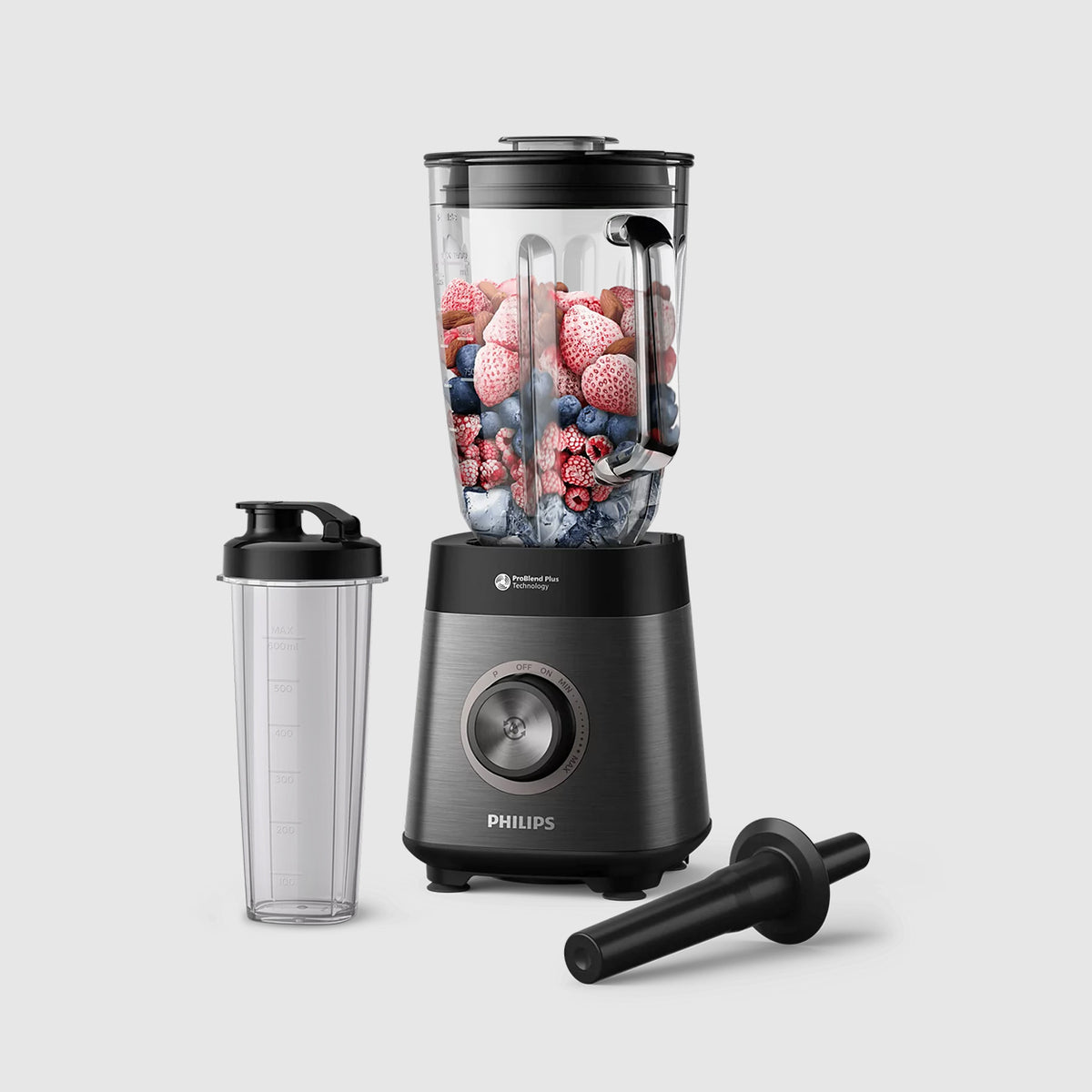 PHILIPS BLENDER METAL,GLASS JAR,TUM
