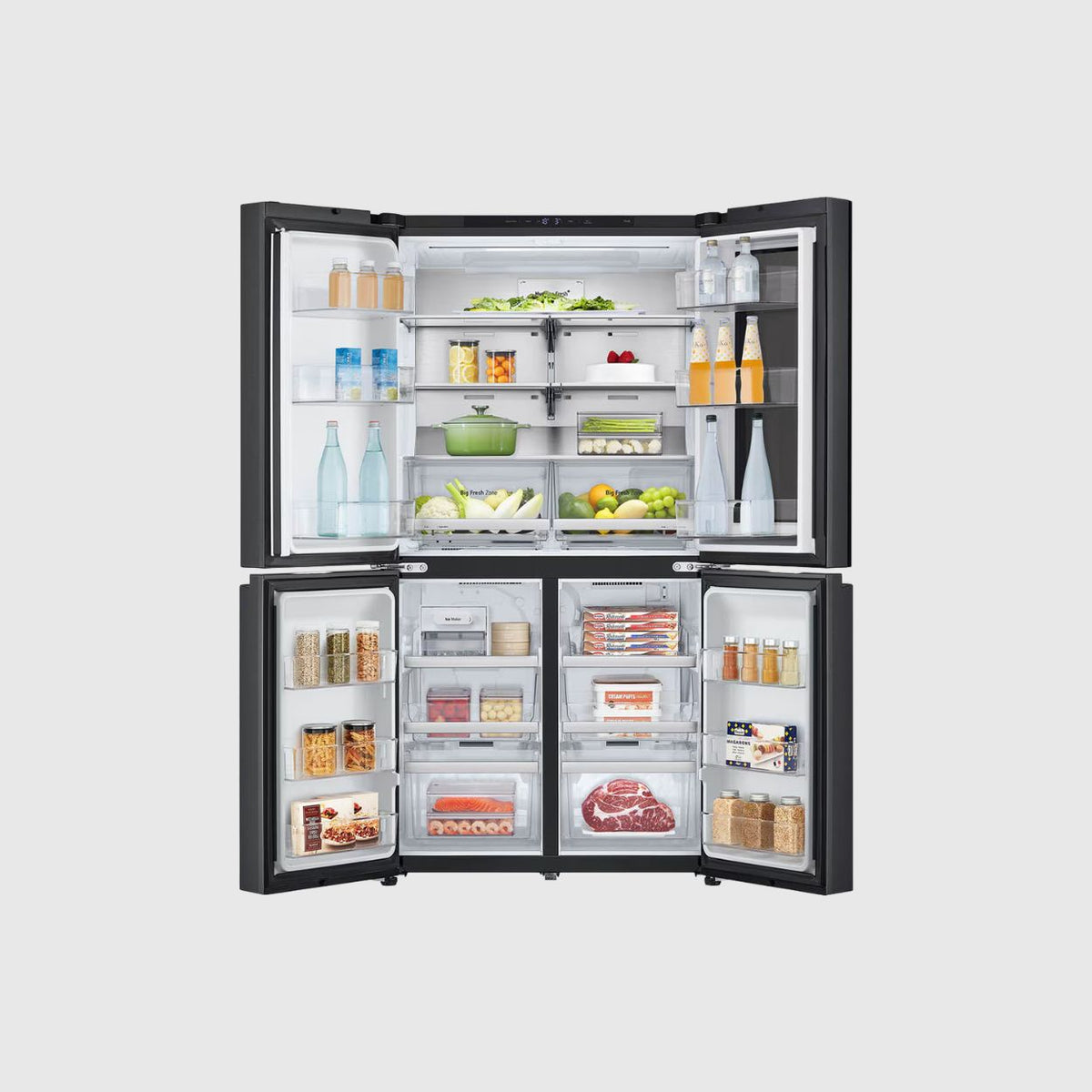 LG 601L French Door Fridge with InstaView in Matte Black Finish