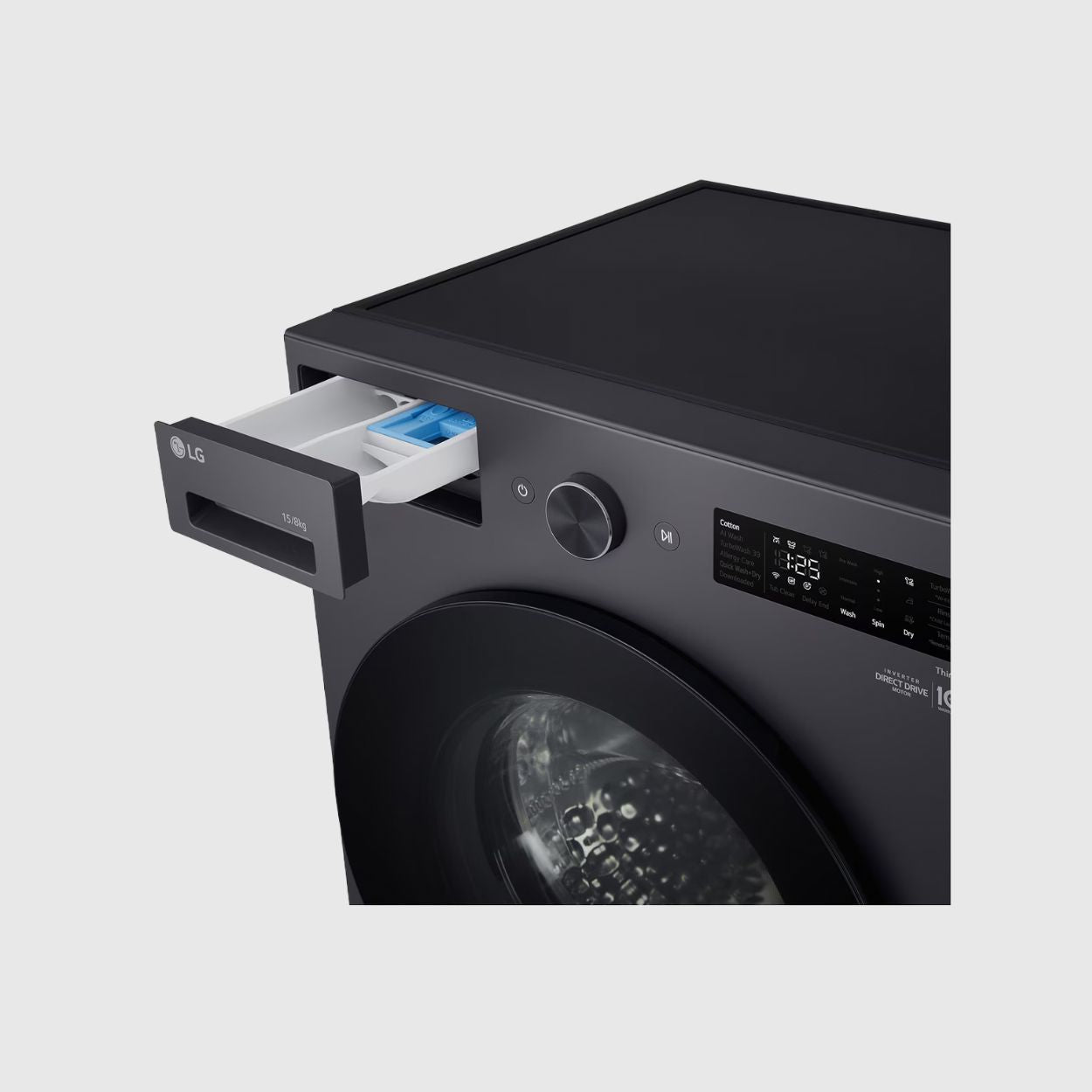 LG 15/8kg Front Load Washer Dryer with with AI Direct Drive and TurboWash