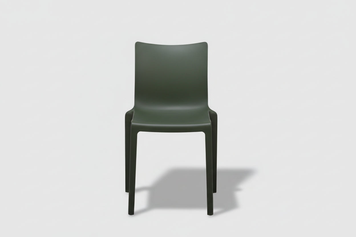 Green chair on a white background