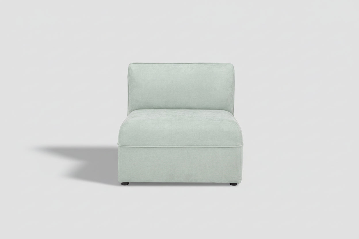 Light gray armchair on a white background