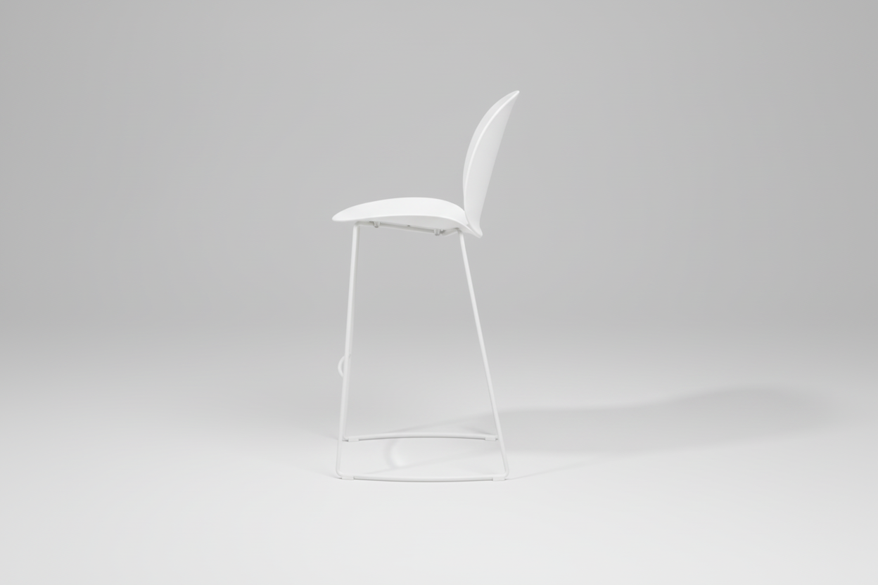 White chair on a white background