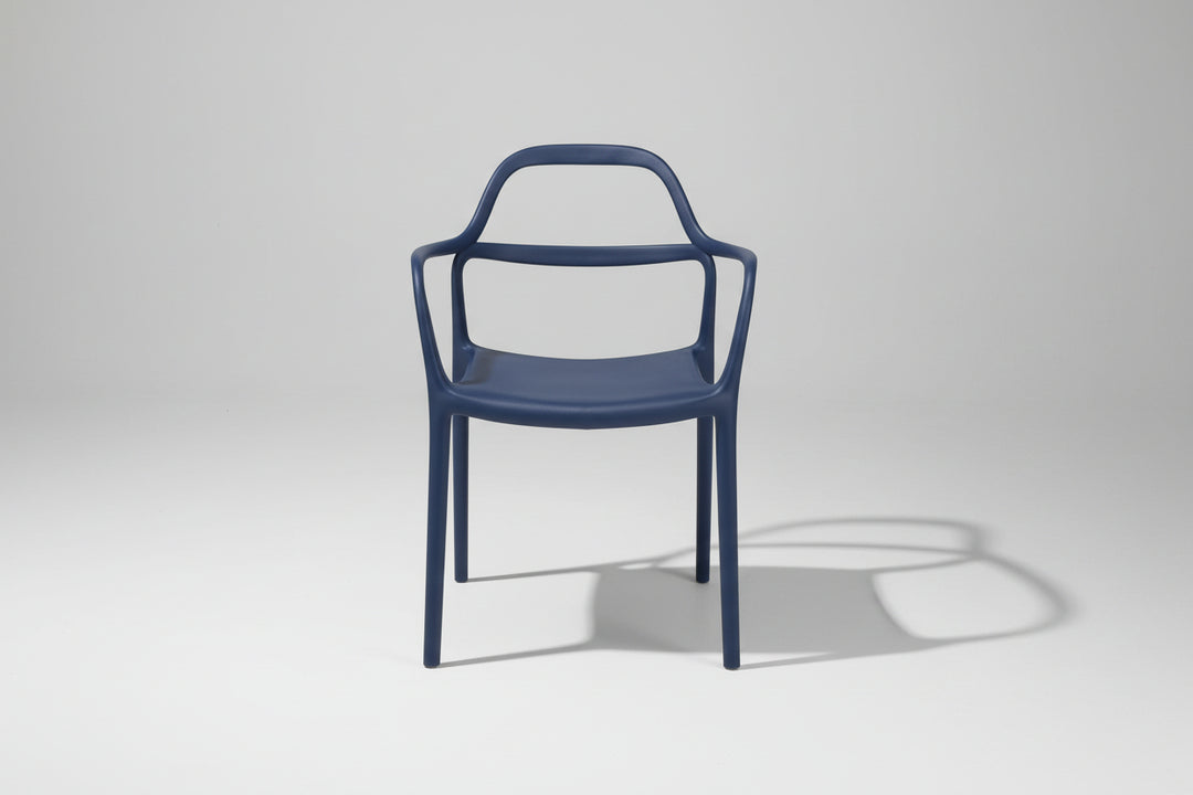 Blue chair on a white background