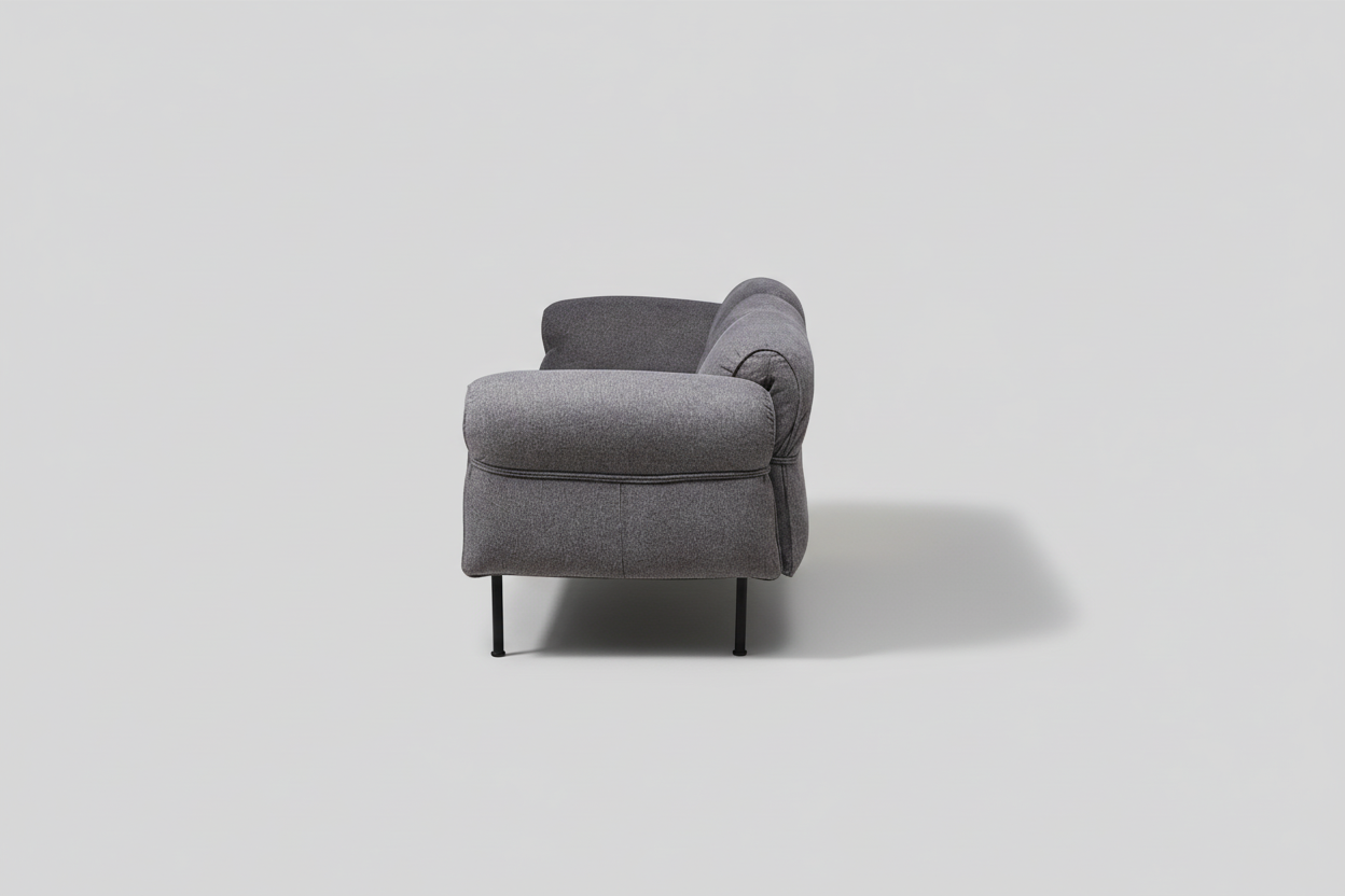 Gray armchair on a white background