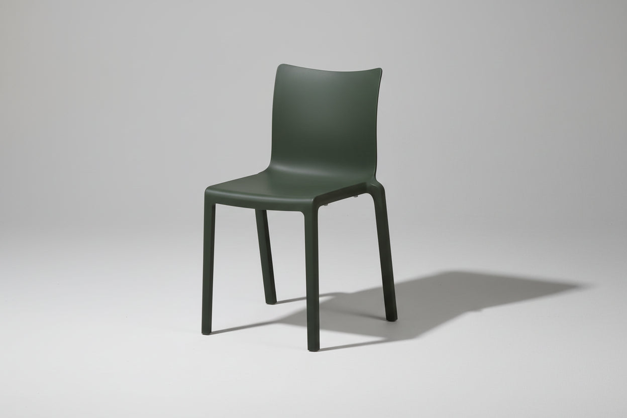 Green chair on a white background