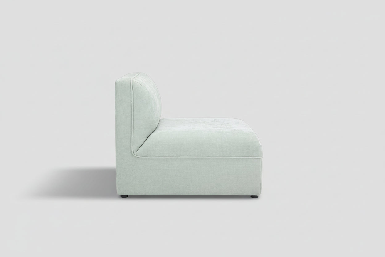 Light gray armchair on a white background