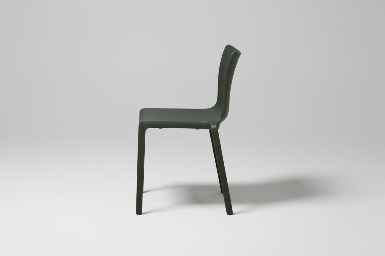Dark green chair on a white background