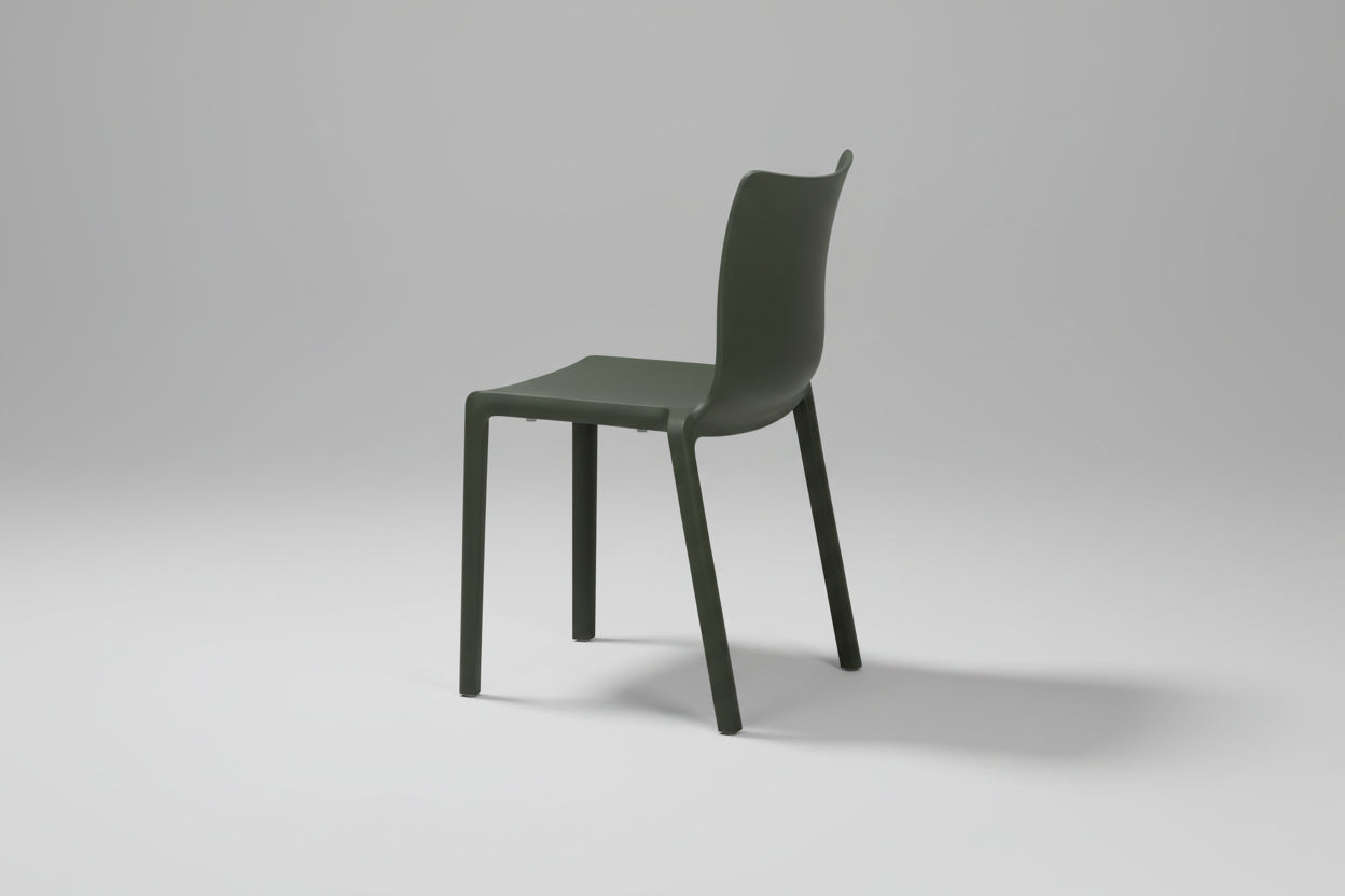 Dark green chair on a white background