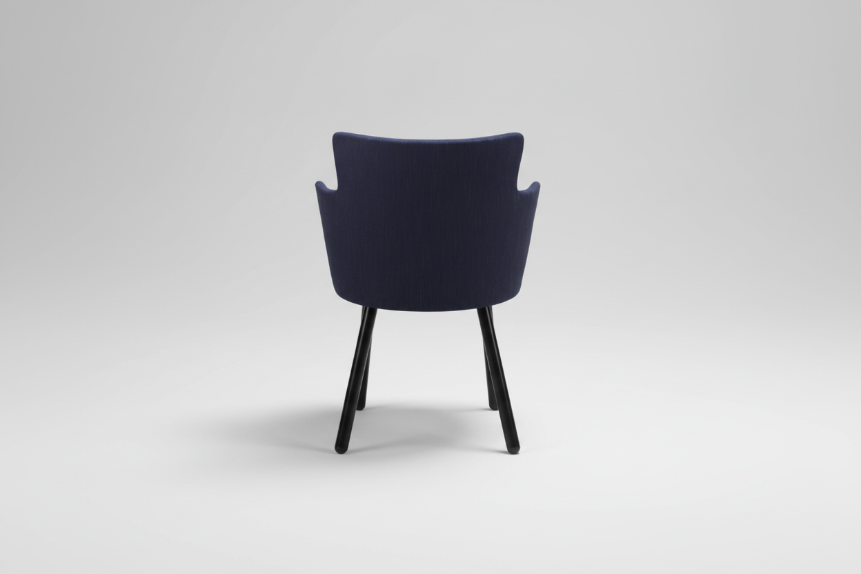 Black chair on a white background