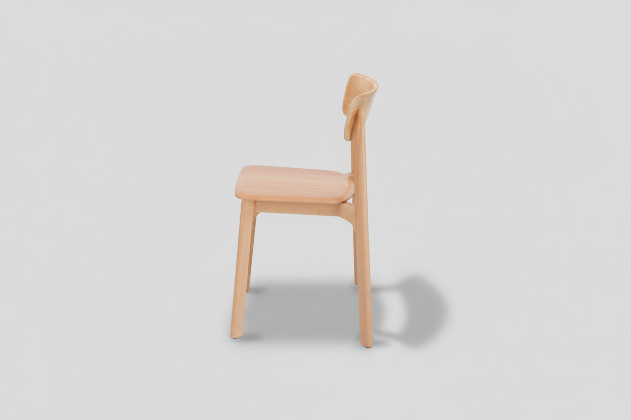 Wooden chair on a white background