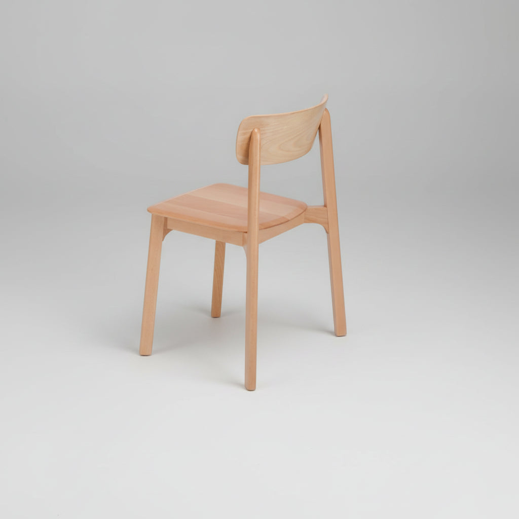 Wooden chair on a white background