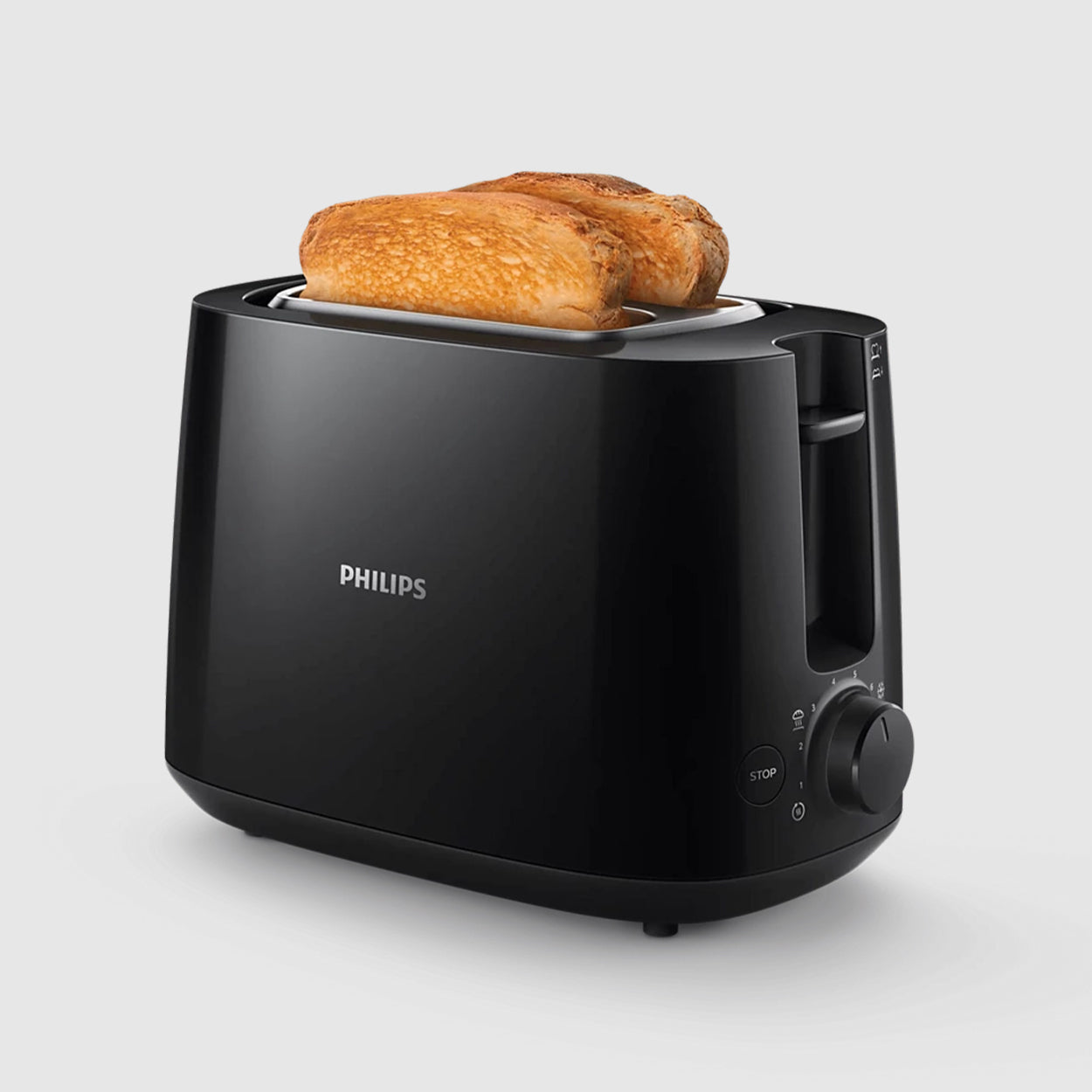 Philips Toaster - 2 slice, wide slot, Black