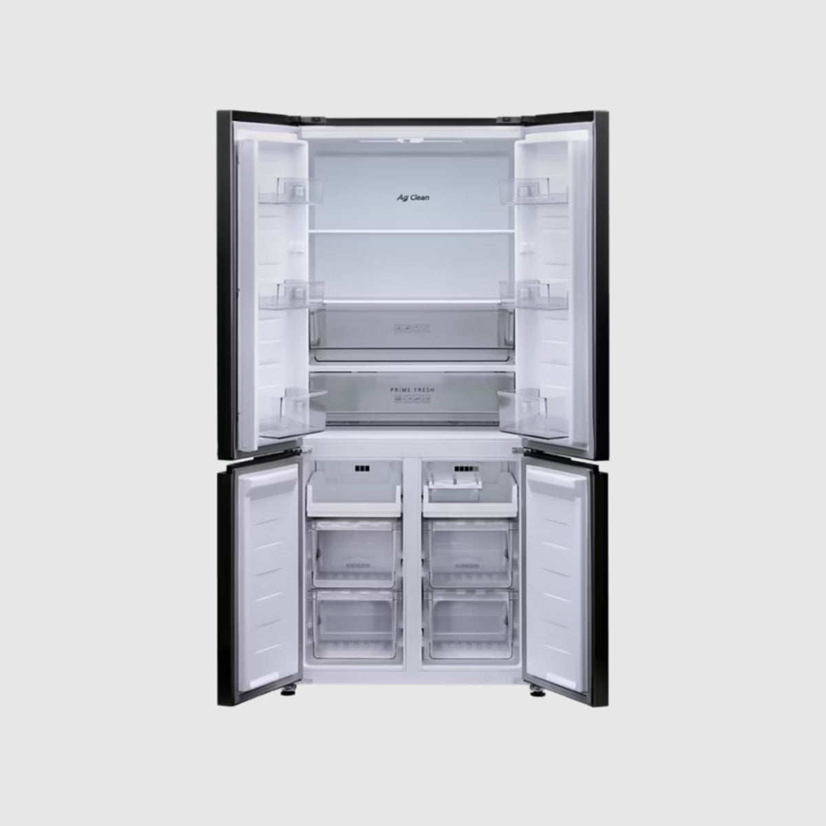Panasonic 440L, 4 doors,Steel - Matt Black ,Prime fresh,Hygiene, Slot In design