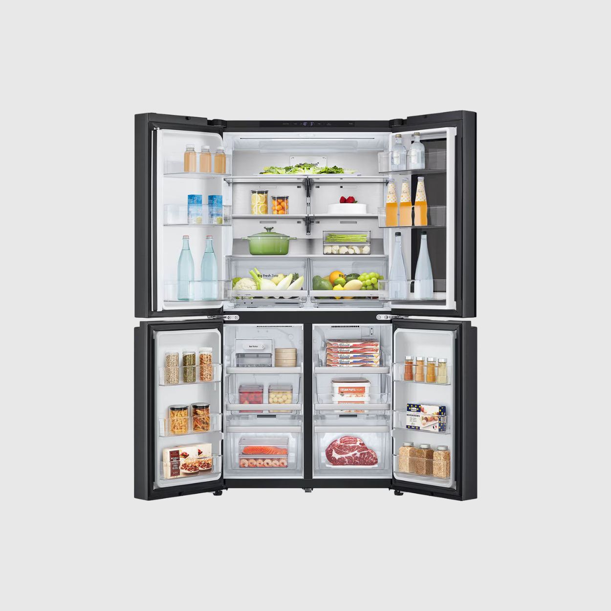 LG 601L French Door Fridge with InstaView in Matte Black Finish
