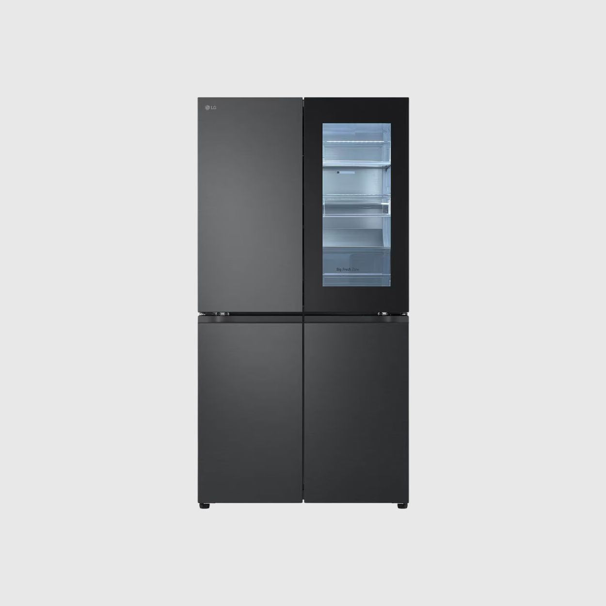 LG 601L French Door Fridge with InstaView in Matte Black Finish