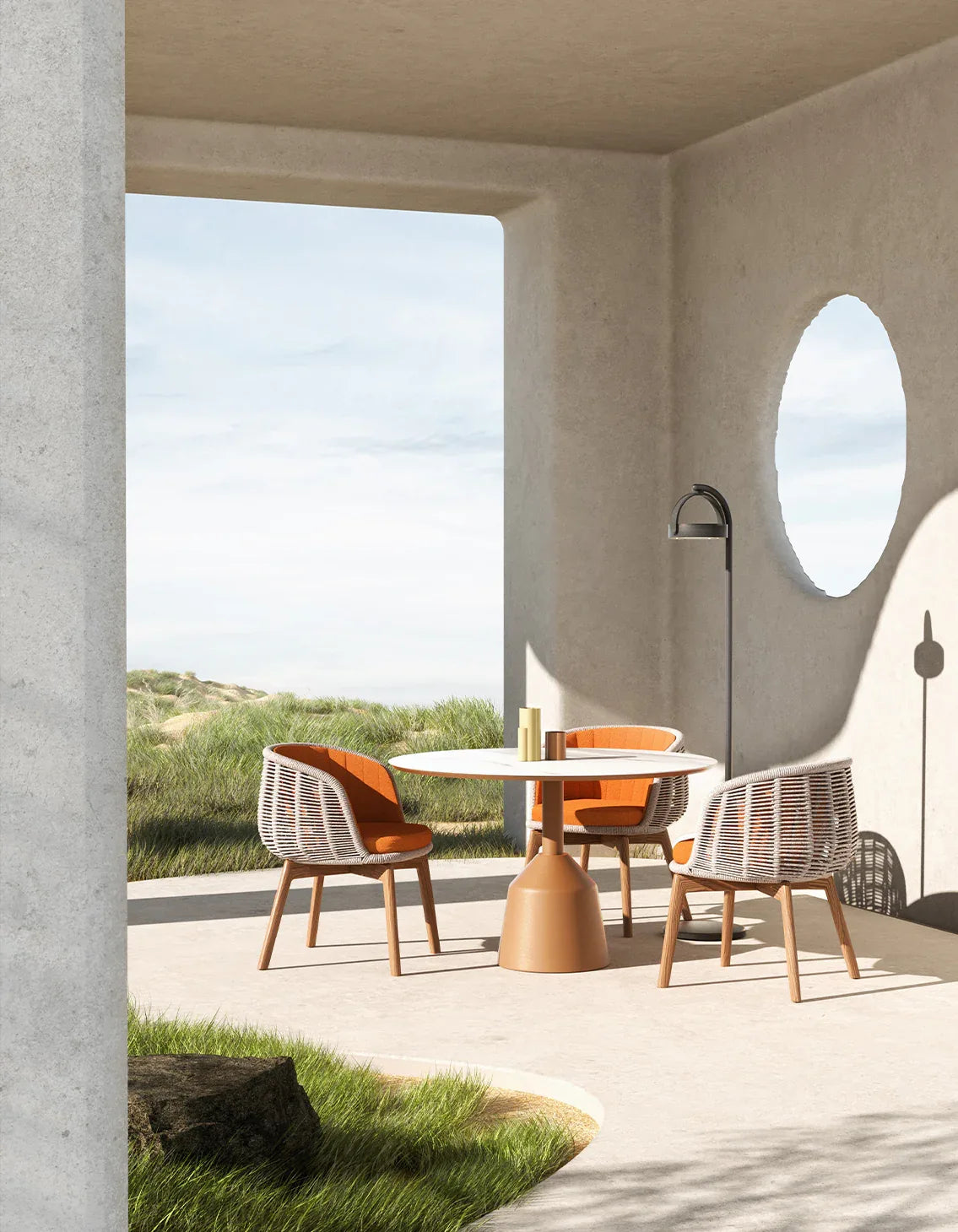 Dining Armchair (ALU base) - Bagel - Seating & Co